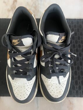 Nike Boys Two-Tone Navy White & Tan Low-Top Sneakers